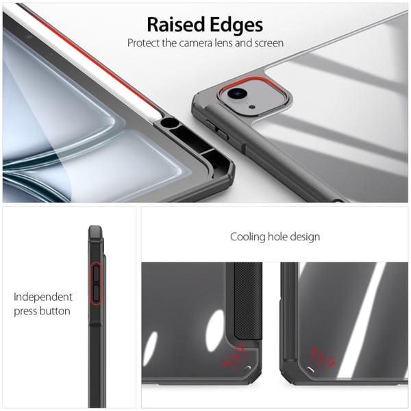 DUX DUCIS iPad Air 13 (2025) TOBY Series Trifold Flip Cover - Sort