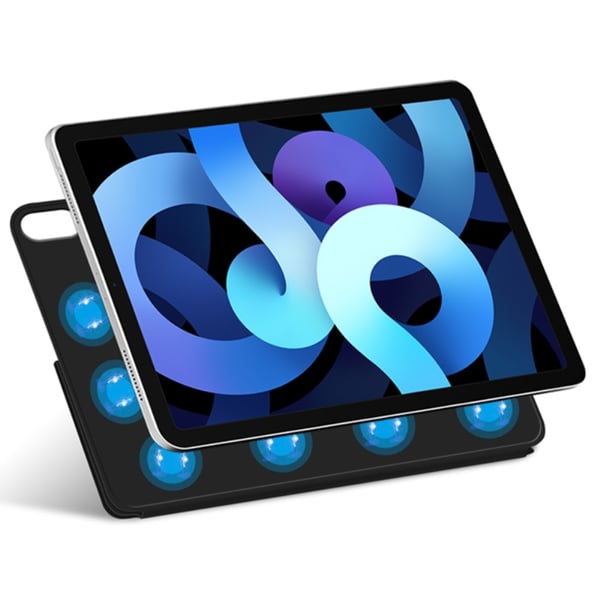 SKALO iPad Air 13 (2025) Magnetisk foldetaske med magnetisk bagside - Sort