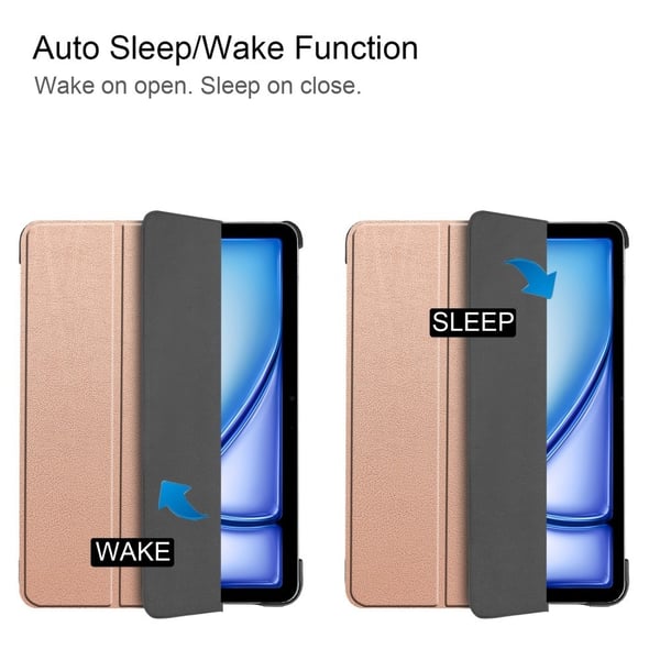 SKALO iPad Air 13 (2025) Trifold Kotelo - Ruusukulta