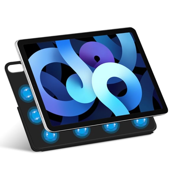 SKALO iPad Air 11 (2025) Magnetisk foldetaske med magnetisk bagside - Sort