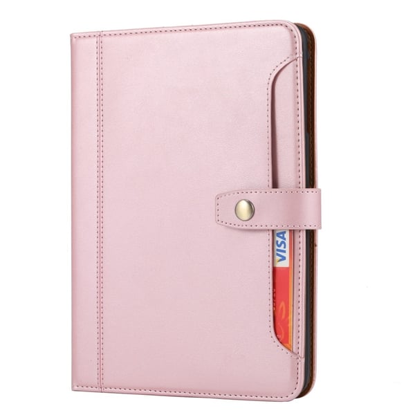 SKALO iPad 11" (2025) PU-læder pungetui med rum til penne - Pink