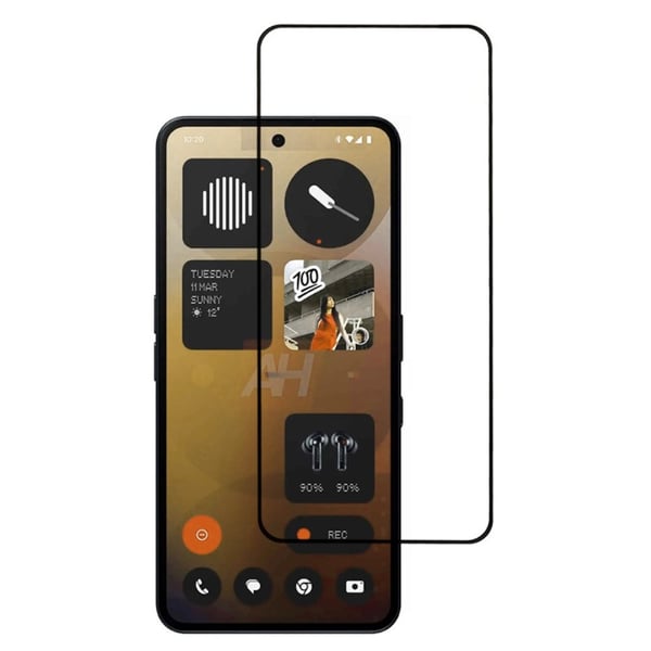 SKALO Nothing Phone (3a) Pro Koko Näytön Karkaistu Lasi - Musta