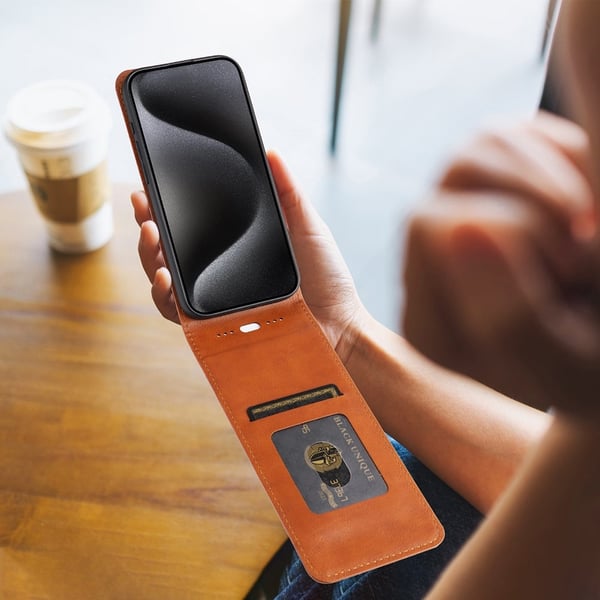 SKALO Google Pixel 9a Vertikalt PU-læder cover Cover - Sort