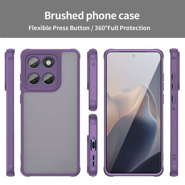 SKALO Motorola Edge 60 Color Bumper Frosted Cover - Lilla