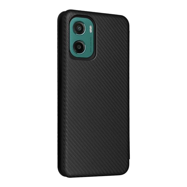 SKALO Motorola Moto G05 Carbon Fiber Flip Cover - Sort