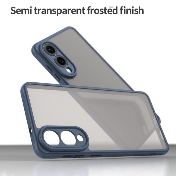 SKALO Samsung S25 Edge Color Bumper Frosted Cover - Blå
