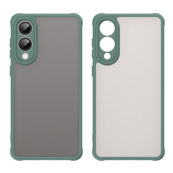 SKALO Samsung S25 Edge Color Bumper Frosted Cover - Grøn