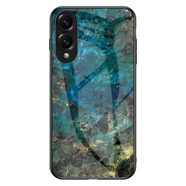SKALO Samsung S25 Edge Marmor Hærdet Glas TPU Cover - #4 SKALO Samsung S25 Edge Marmor Hærdet Glas TPU Cover - #4