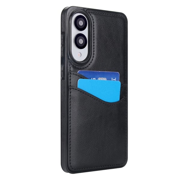SKALO Samsung S25 Edge PU-Læder Kortholder Cover - Sort