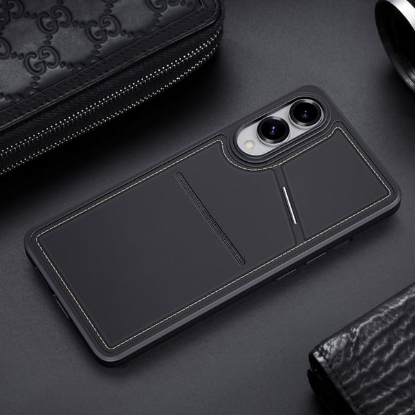 DUX DUCIS Samsung S25 Edge Rafi II Series Cover med Kortholder - Sort