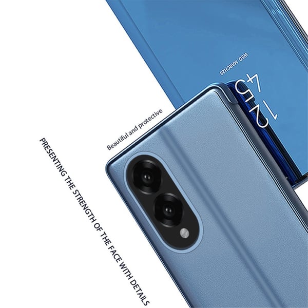 SKALO Samsung S25 Edge Clear View Flip Cover - Guld