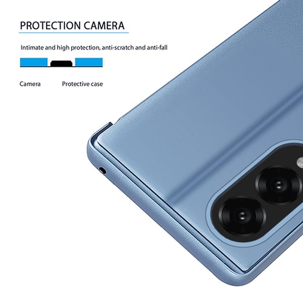 SKALO Samsung S25 Edge Clear View Lompakkokotelo - Ruusukulta