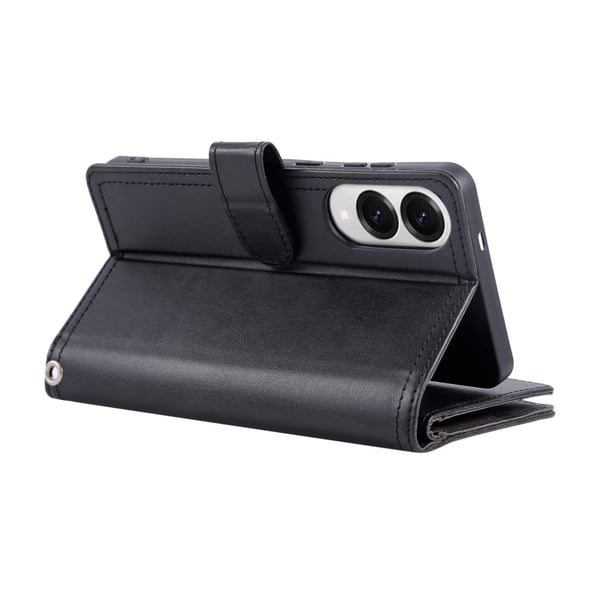 SKALO Samsung S25 Edge Big Wallet Flip Cover - Sort