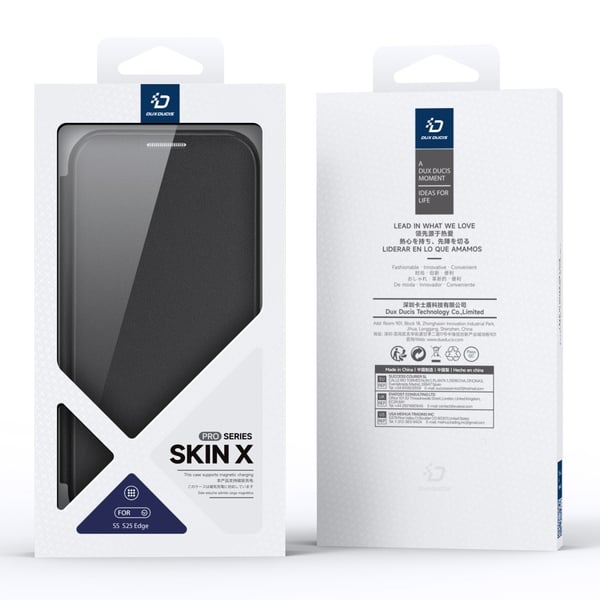 DUX DUCIS Samsung S25 Edge Skin X Pro Flip Cover - Sort