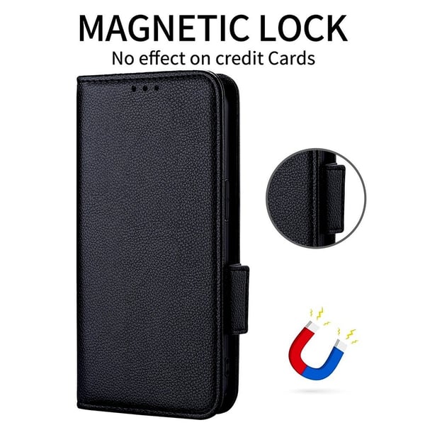 SKALO Samsung XCover7 Pro Litchi Tekstur Etui Flip Cover - Sort