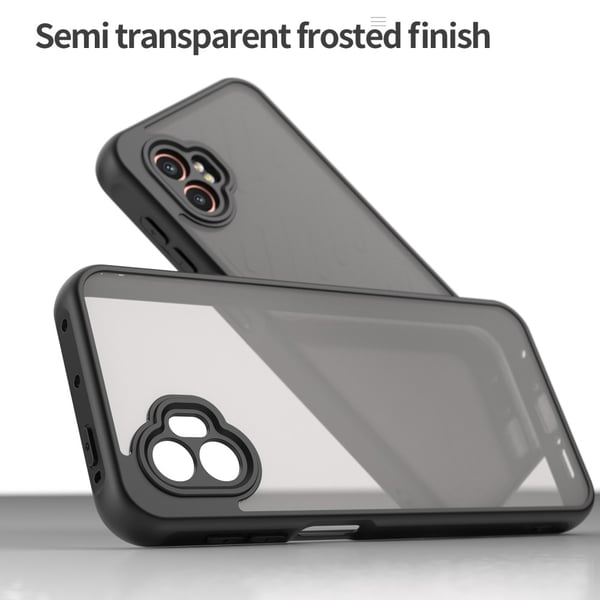 SKALO Samsung XCover7 Pro Color Bumper Frosted Suojakuori - Musta