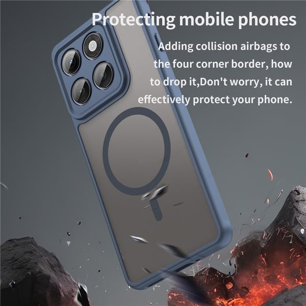 SKALO Motorola Edge 60 Pro 5G Mat Hybrid Cover - Blå
