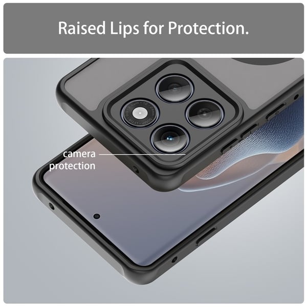 SKALO Motorola Edge 60 Pro 5G Mat Hybrid Cover - Sort
