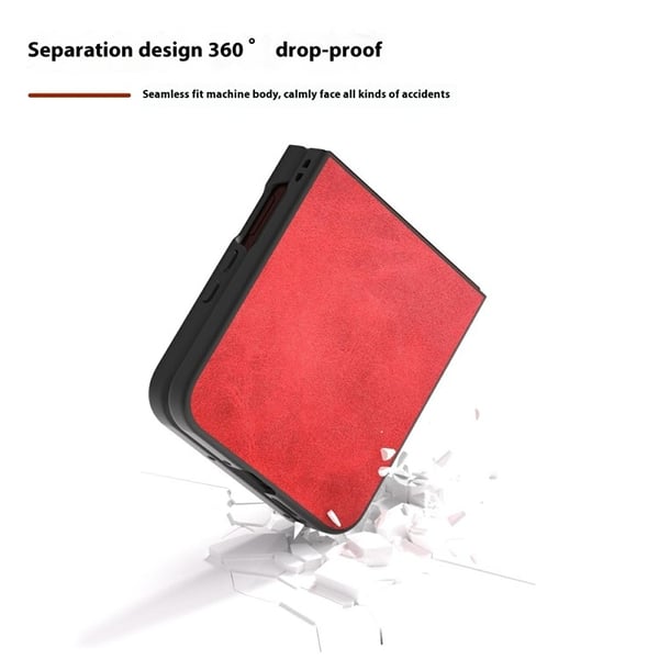 SKALO Motorola Razr 60 Ultra 5G ABEEL PU-Læder Flip Cover - Rød