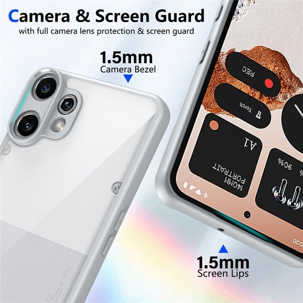 SKALO Nothing CMF Phone 2 Pro Matte Skin Touch Hybrid Cover - Grå