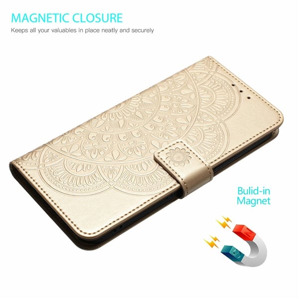 SKALO Xiaomi Redmi A5 4G Mandala Blomst Flip Cover - Guld