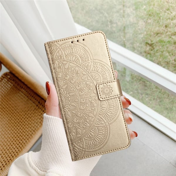SKALO Xiaomi Redmi A5 4G Mandala Blomst Flip Cover - Guld