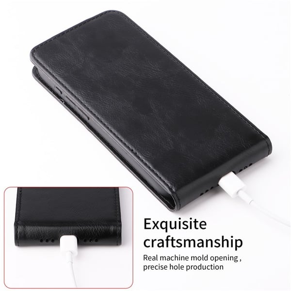 SKALO Xiaomi Redmi A5 4G Vertikalt PU-læder cover Cover - Sort