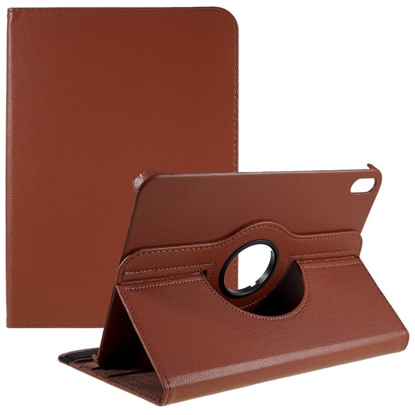 SKALO iPad 11" (2025) 360 Litchi Cover - Brun