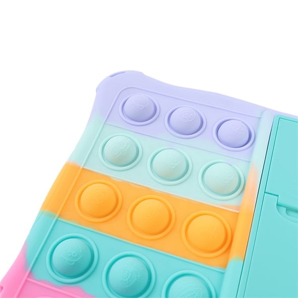 SKALO iPad 11" (2025) Stødsikkert Armor Popit Silikone Cover - Sort