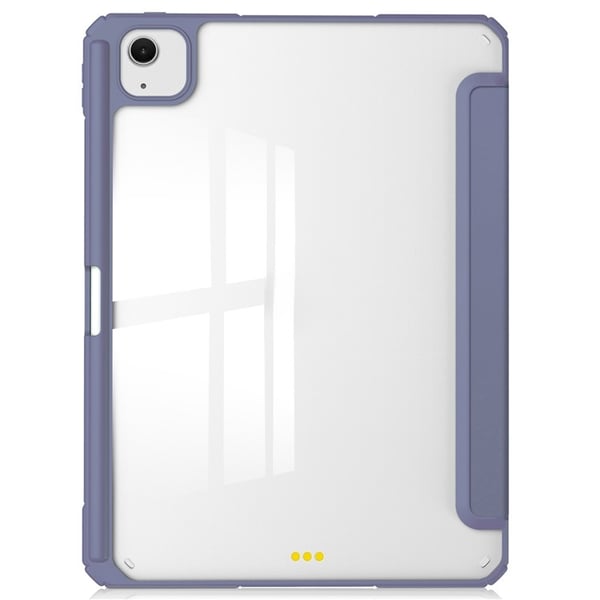 SKALO iPad Air 13 (2025) Trifold Gennemsigtig Bagside Cover - Lilla