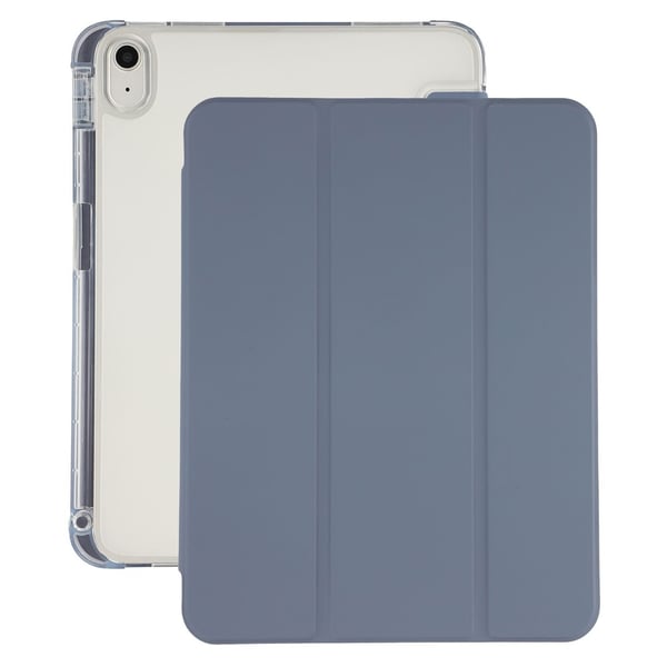 SKALO iPad 10.9 (2022) Trifold Transparent Bagside Cover - Lilla