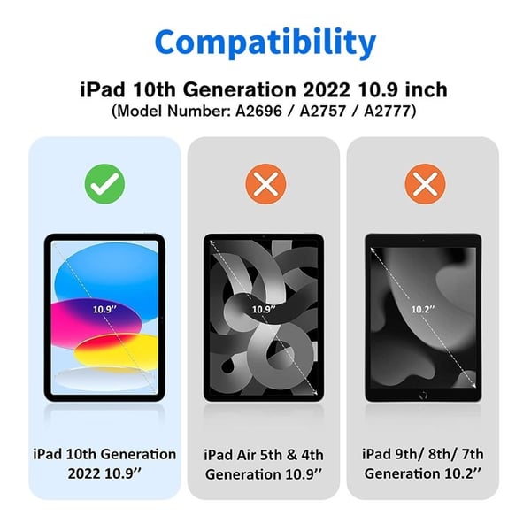 SKALO iPad 10.9 (2022) ENKAY HAT PRINCE Privacy Hærdet Glas - Sort