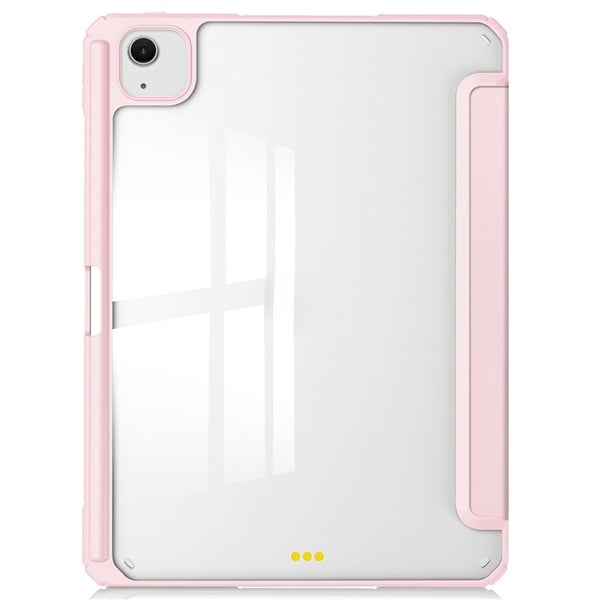 SKALO iPad Air 13 (2024) Trifold Gennemsigtig Bagside Cover - Pink