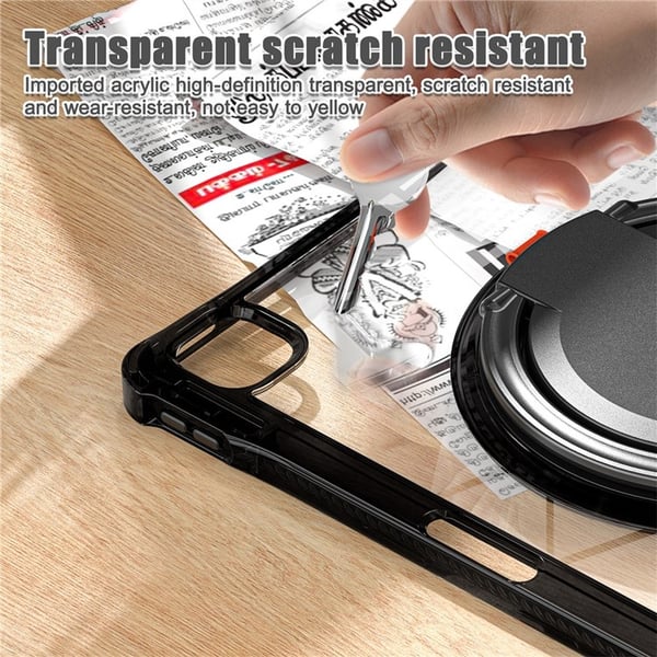 SKALO iPad Pro 12.9 (Gen 4/5/6) Ekstra Stødsikker Armor Ring Cover - Sort