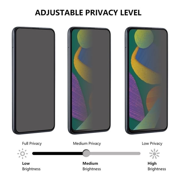2-PAK SKALO Motorola Edge 60 Privacy Hærdet Glas Skærmbeskyttelse - Sort