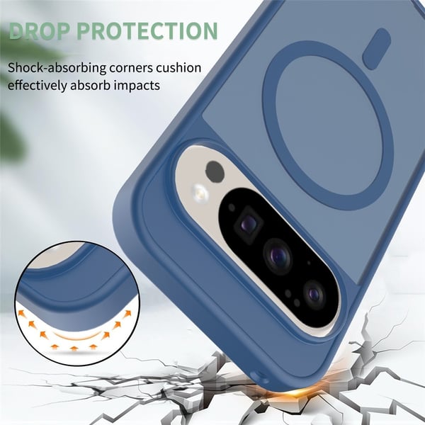 SKALO Google Pixel 10 Skin-touch Hybrid Cover - Blå