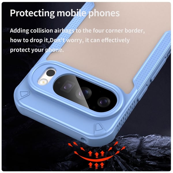 SKALO Google Pixel 10 Armor Hybrid Frosted Cover - Blå