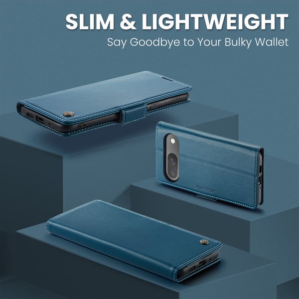CaseMe Google Pixel 10 023 Series PU-Läder Flip Cover - Blå