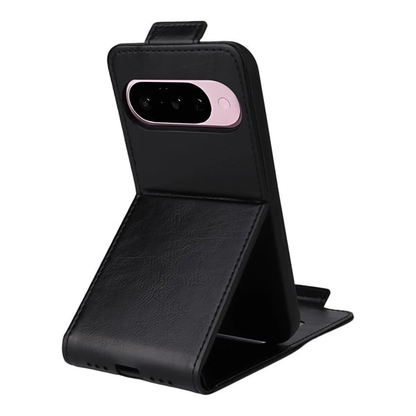 SKALO Google Pixel 10 Vertikalt PU-læder cover Cover - Sort