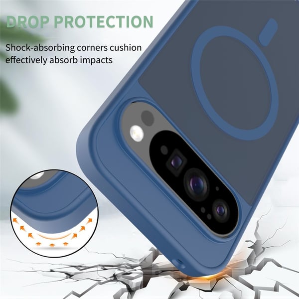 SKALO Google Pixel 10 Pro XL Skin-touch Hybrid Cover - Blå