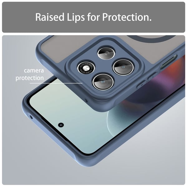 SKALO Motorola Moto G56 5G Mat Hybrid Cover - Blå