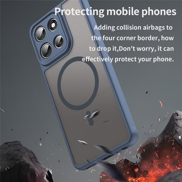 SKALO Motorola Moto G56 5G Mat Hybrid Cover - Blå