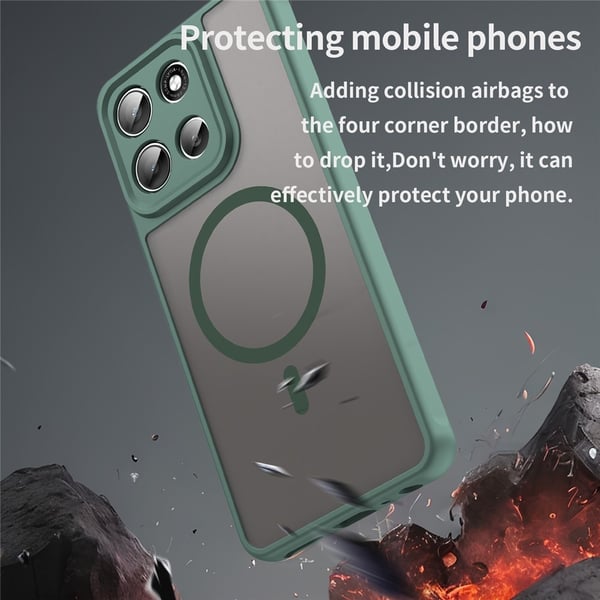 SKALO Motorola Moto G56 5G Mat Hybrid Cover - Grøn
