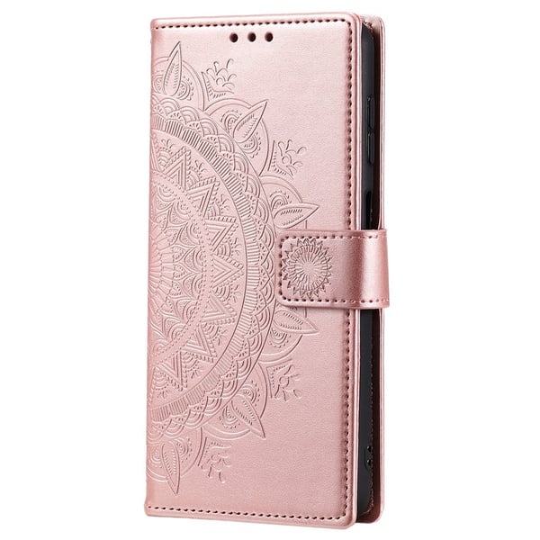 SKALO Motorola Moto G56 5G Mandala Flip Cover - Rosa guld