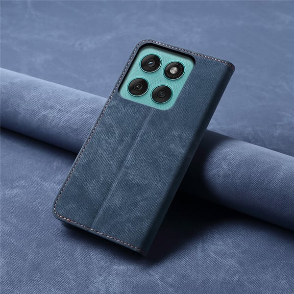 SKALO Motorola Moto G56 5G Jeans Flip Cover - Blå