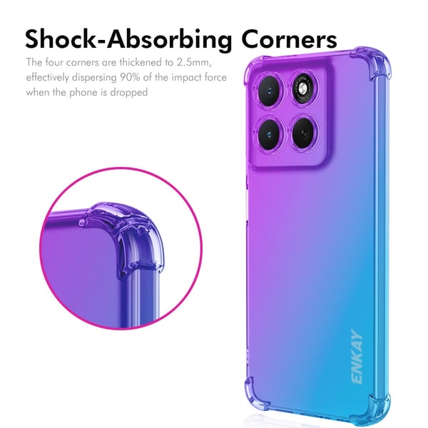 SKALO Motorola Moto G86 Power 5G ENKAY Gradient Extra strong TPU Cover - Pink-Gul