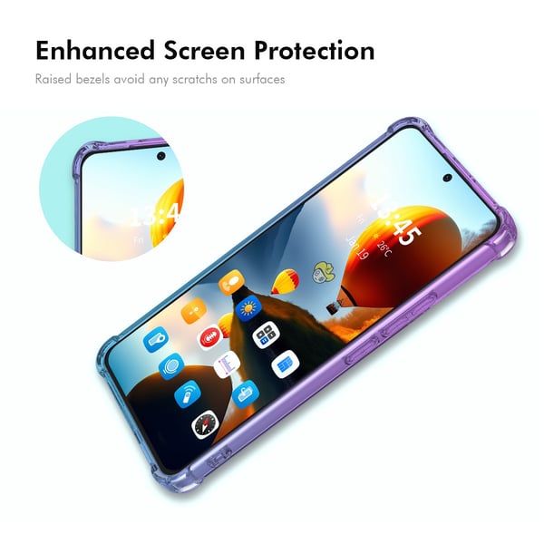 SKALO Motorola Moto G86 Power 5G ENKAY Gradient Extra strong TPU Cover - Lilla-Blå