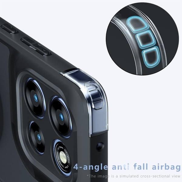 SKALO Motorola Moto G86 Power 5G Skin-touch Hybrid Cover - Sort