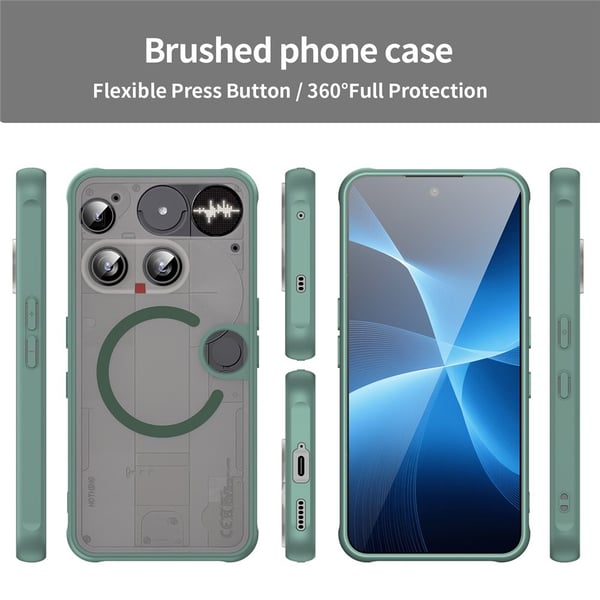 SKALO Nothing Phone (3) Mat Hybrid Cover - Grøn