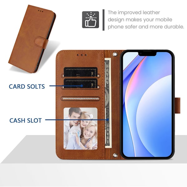SKALO Nothing Phone (3) PU-Læder Flip Cover - Brun